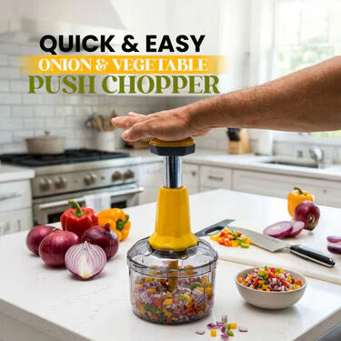 Easy onion &veg push chopper